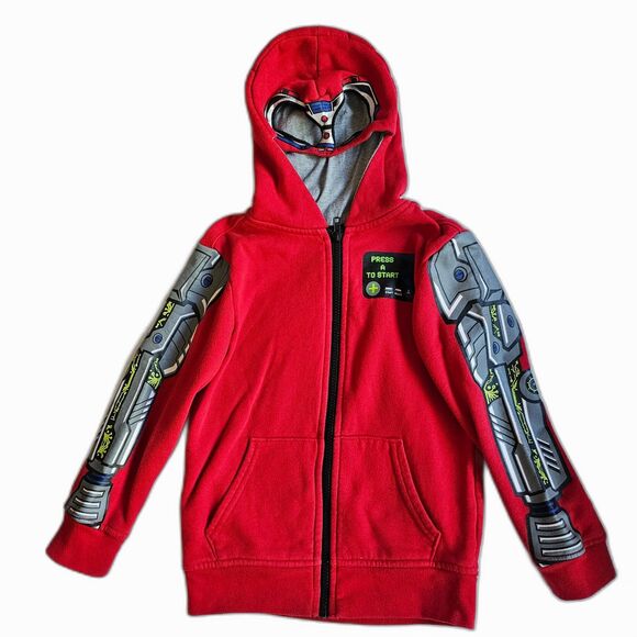 Kids Hoodie w Mask Hood Cool Robot Design Garanimals 365 Kids sz 6 - Picture 1 of 9